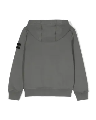Stone Island Junior コンパスバッジ ジップアップ パーカー - Grey - サムネイル2