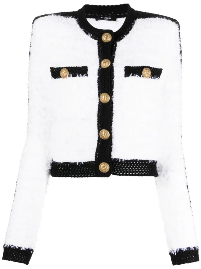 BALMAIN Balmain クロップドツイードジャケットの商品画像
