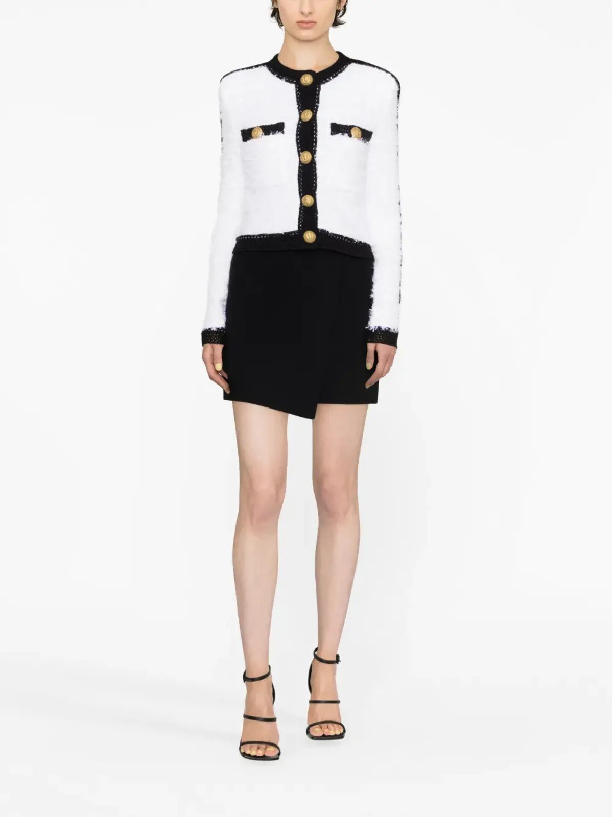 Balmain クロップドツイードジャケット - 画像2