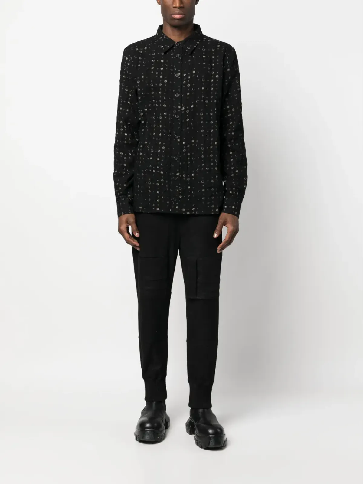 Frei-Mut Poke drawstring-waist leather trousers - 画像2