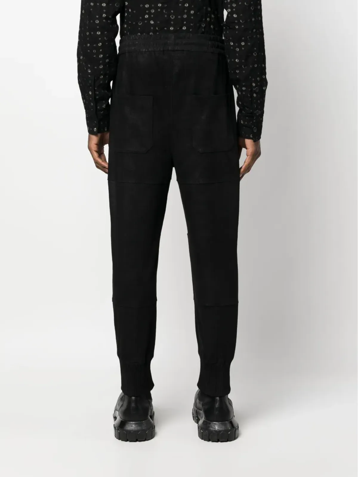 Frei-Mut Poke drawstring-waist leather trousers - 画像4