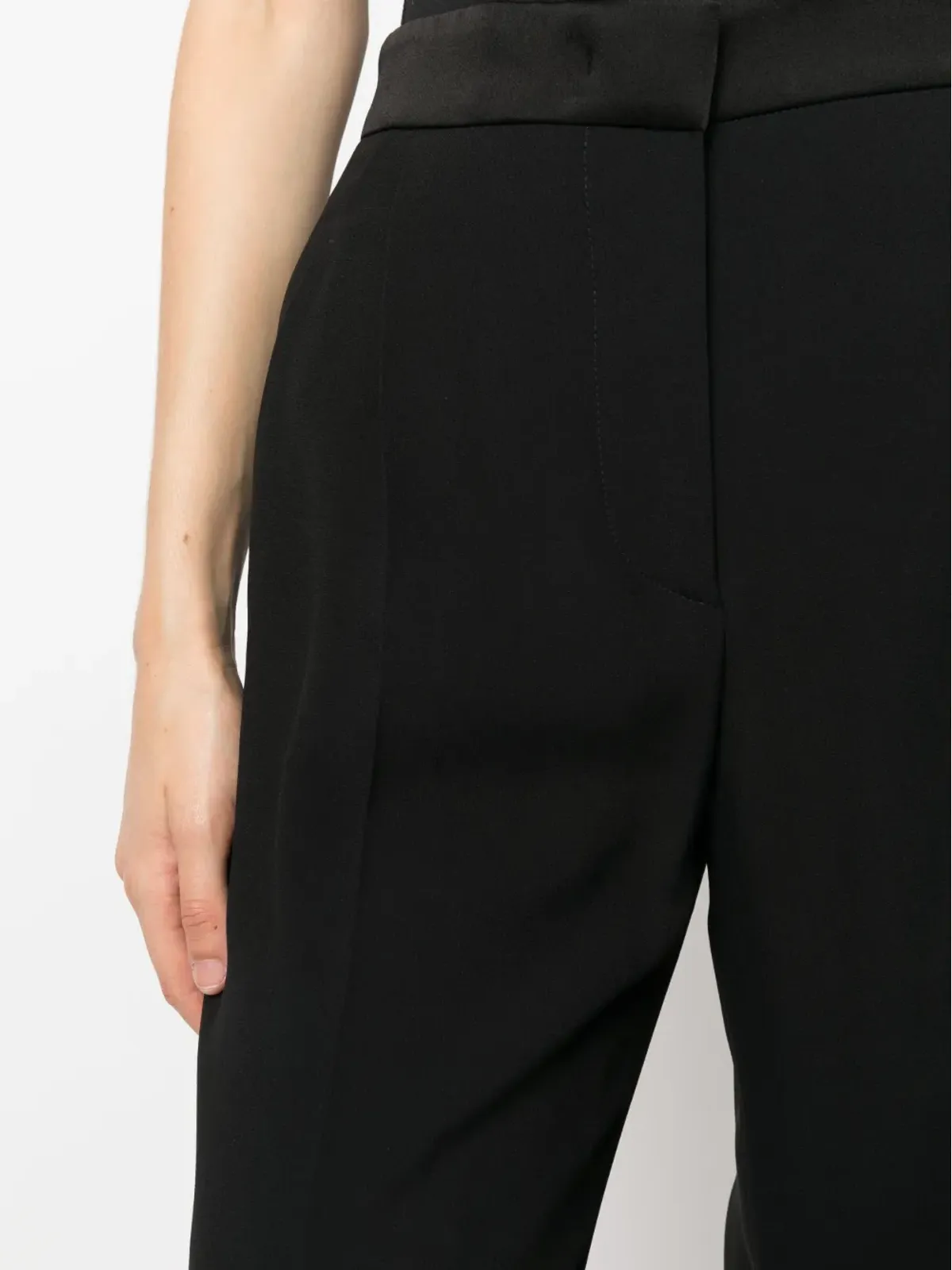 Alberta Ferretti テーラードカット ワイドレッグパンツ - ブラック - 画像5