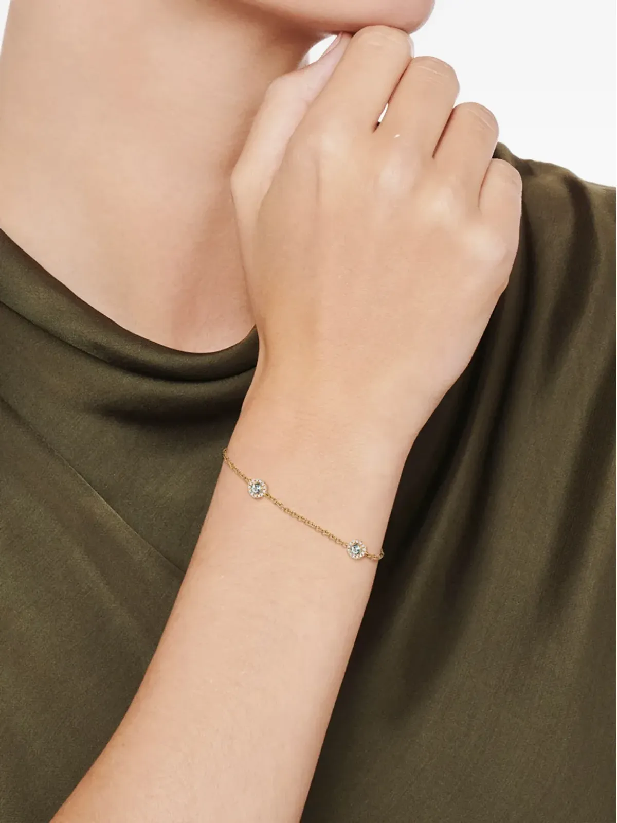 Kiki McDonough 18ct Yellow Grace Gold Green Amethyst and Diamond Bracelet - 画像4