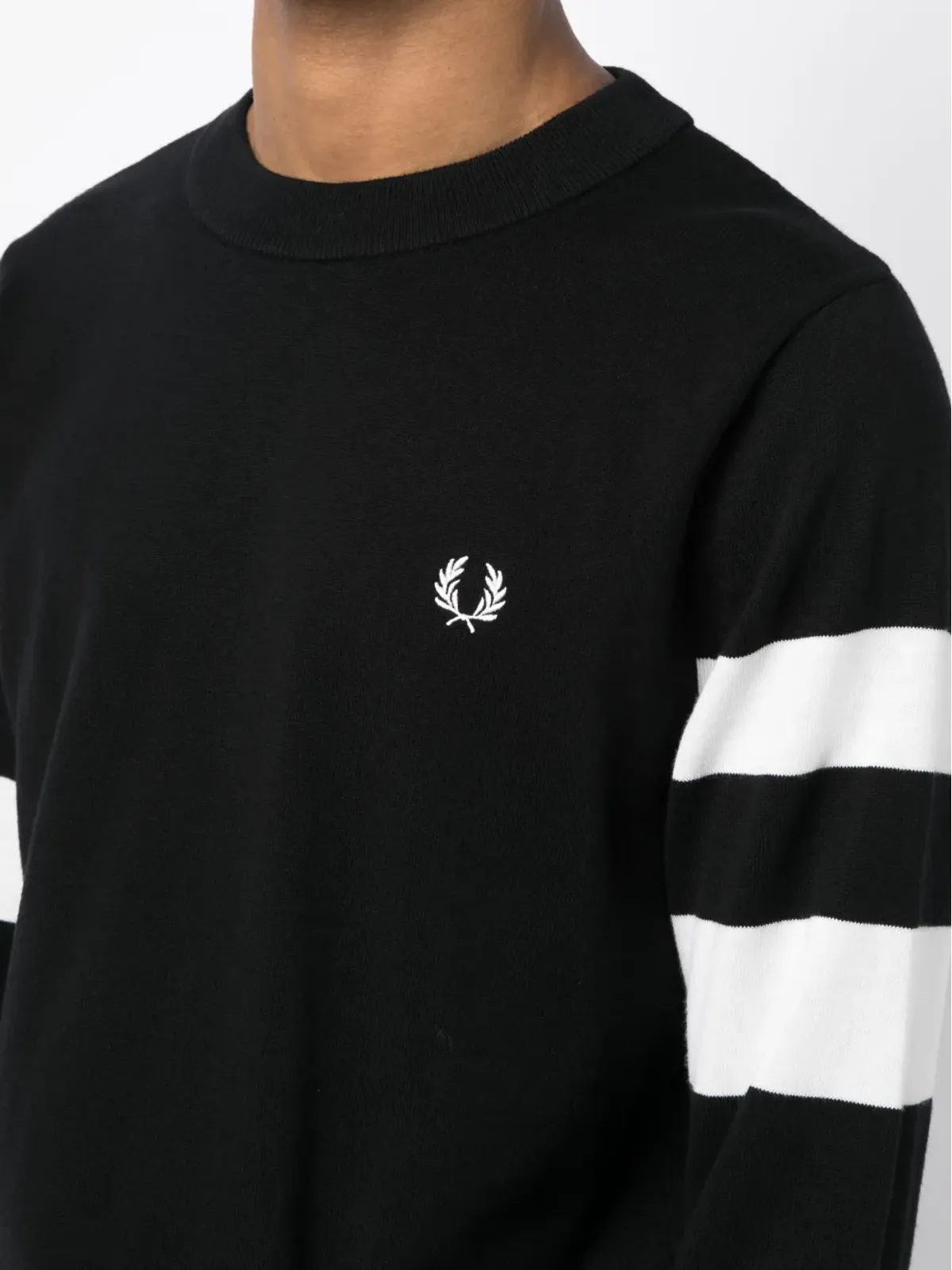 Fred Perry リンガー刺繍コットン スウェットシャツ - 画像5