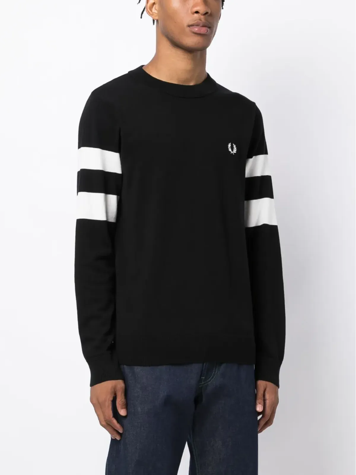 Fred Perry リンガー刺繍コットン スウェットシャツ - 画像3