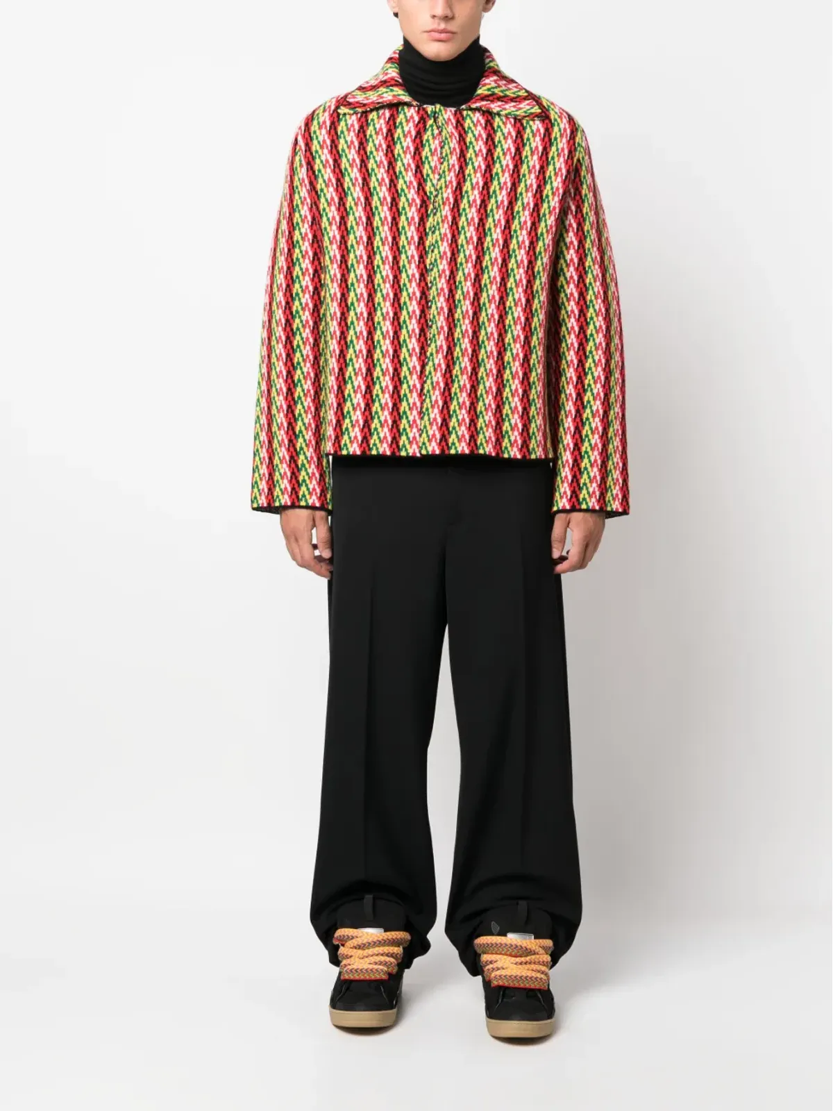 Lanvin カーブ メリノウール カーディガン - グリーン - 画像2