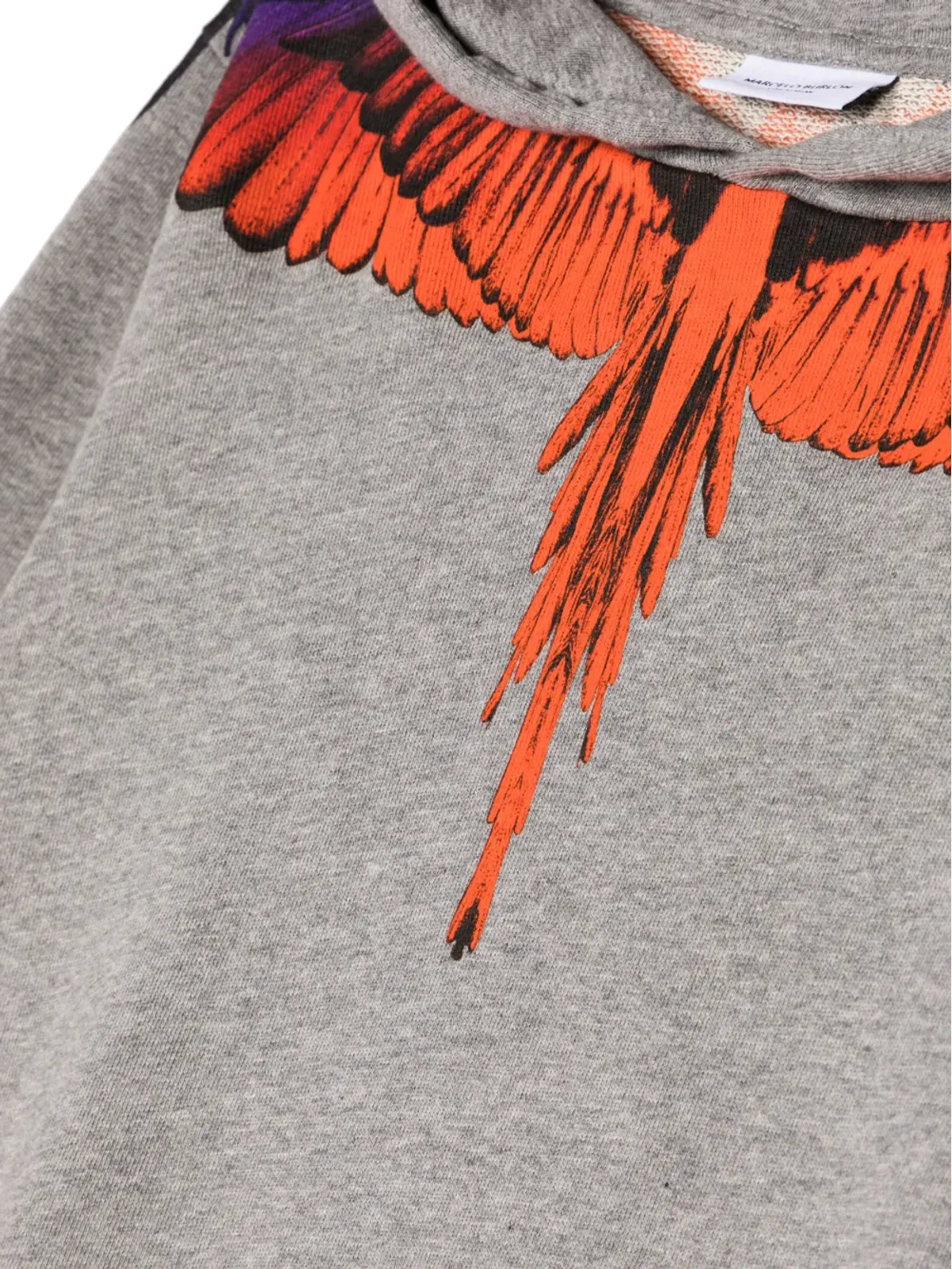 COUNTY OF MILAN KIDS Wings-print コットンブレンド フーディ（グレー） - 画像3