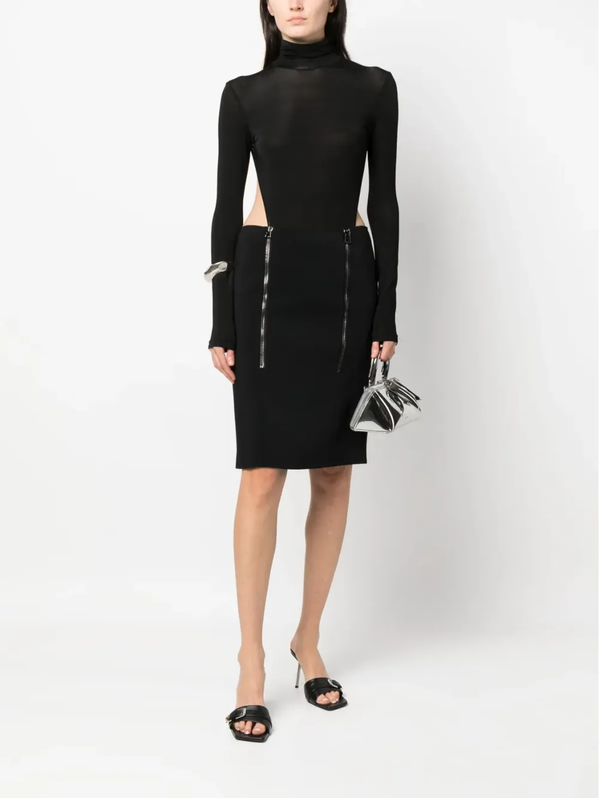 TOM FORD ジップディテール ペンシルスカート - 画像2