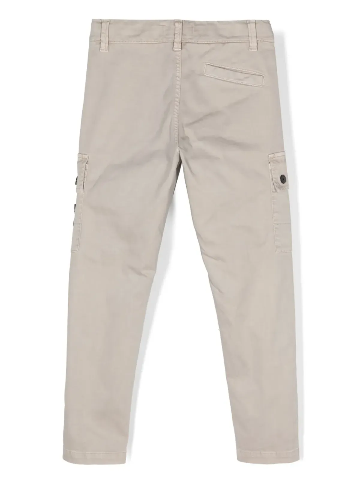 Stone Island Junior コンパスバッジ付きスリムフィットカーゴパンツ（グレー） - 画像2