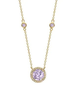 Kiki McDonough 18K yellow gold Grace amethyst and diamond necklace - サムネイル2