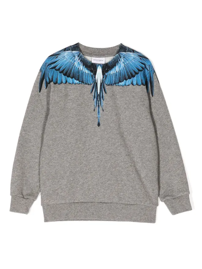 COUNTY OF MILAN KIDS COUNTY OF MILAN KIDS Wingsプリント コットンブレンド スウェットシャツ - Greyの商品画像