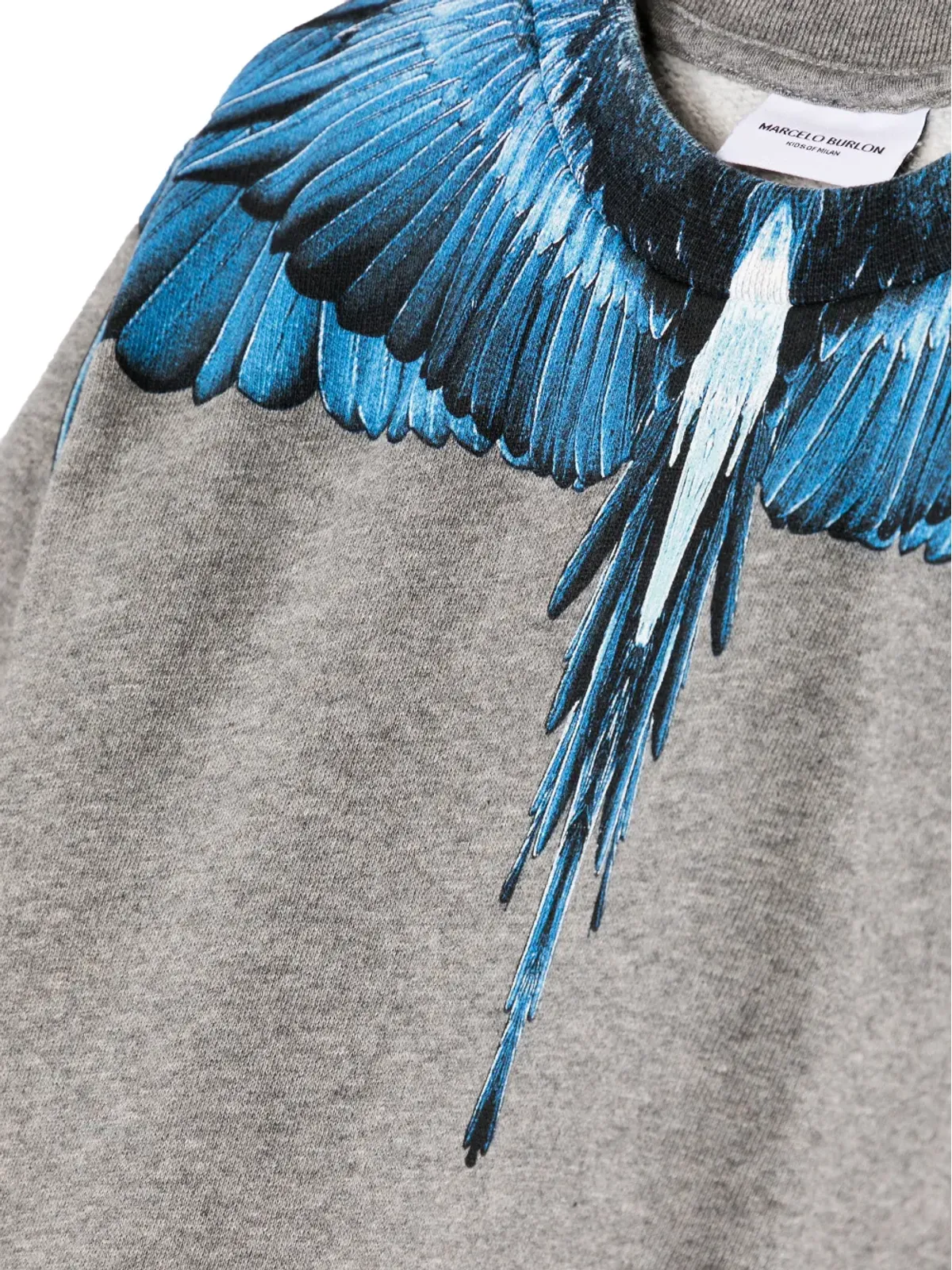 COUNTY OF MILAN KIDS Wingsプリント コットンブレンド スウェットシャツ - Grey - 画像3