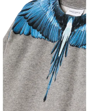 COUNTY OF MILAN KIDS Wingsプリント コットンブレンド スウェットシャツ - Grey - サムネイル3