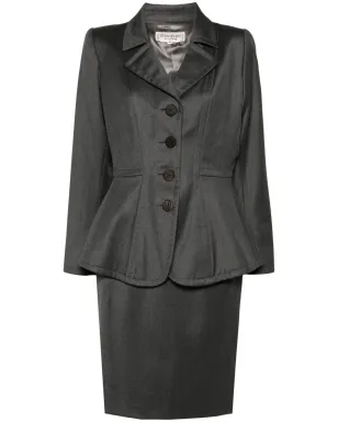 Saint Laurent Pre-Owned 1980年代 ウール スカートスーツ - グレー - サムネイル1