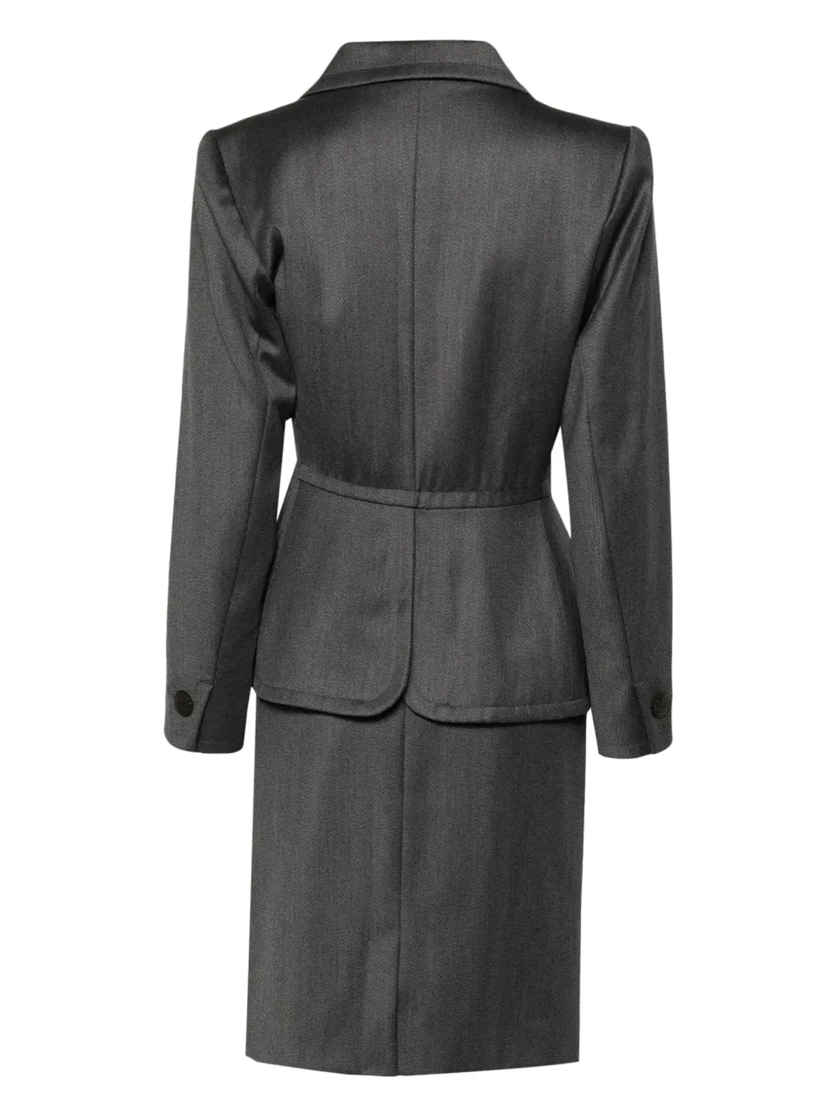 Saint Laurent Pre-Owned 1980年代 ウール スカートスーツ - グレー - 画像2