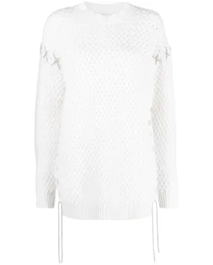 Giuseppe Di Morabito デコレーティブステッチ編みミニドレス - Neutrals - サムネイル1