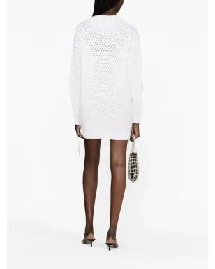 Giuseppe Di Morabito デコレーティブステッチ編みミニドレス - Neutrals - サムネイル4