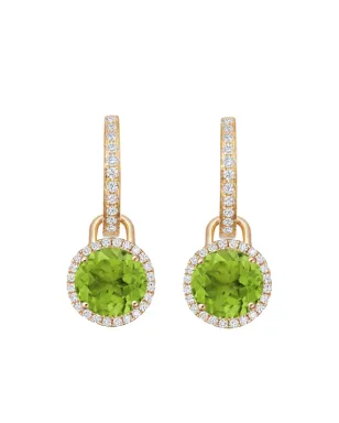Kiki McDonough 18Kイエローゴールド Grace ペリドットとダイヤモンド ドロップピアス - サムネイル1
