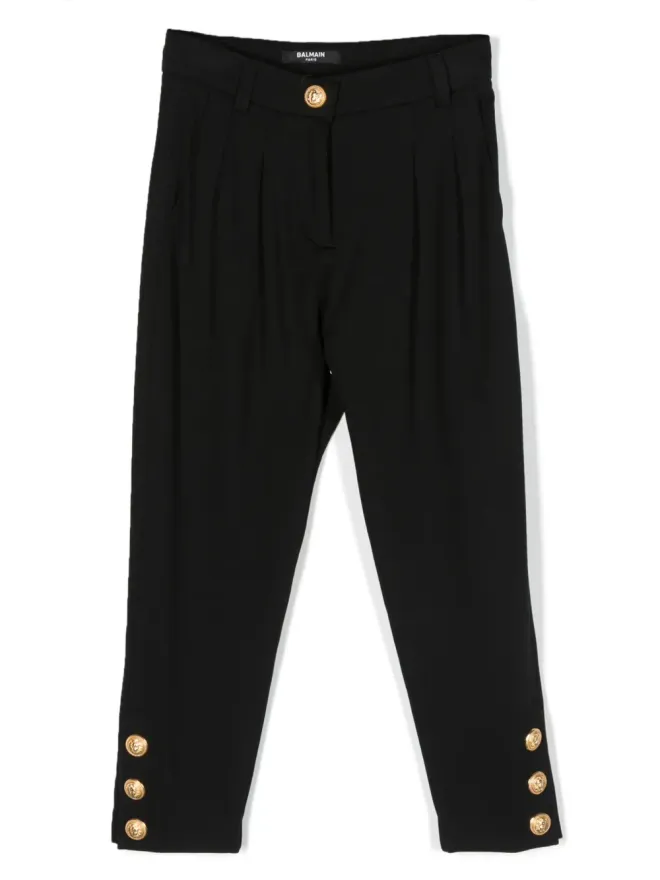 Balmain Kids Balmain Kids ボタン付きカフ ハイエウエストパンツの商品画像