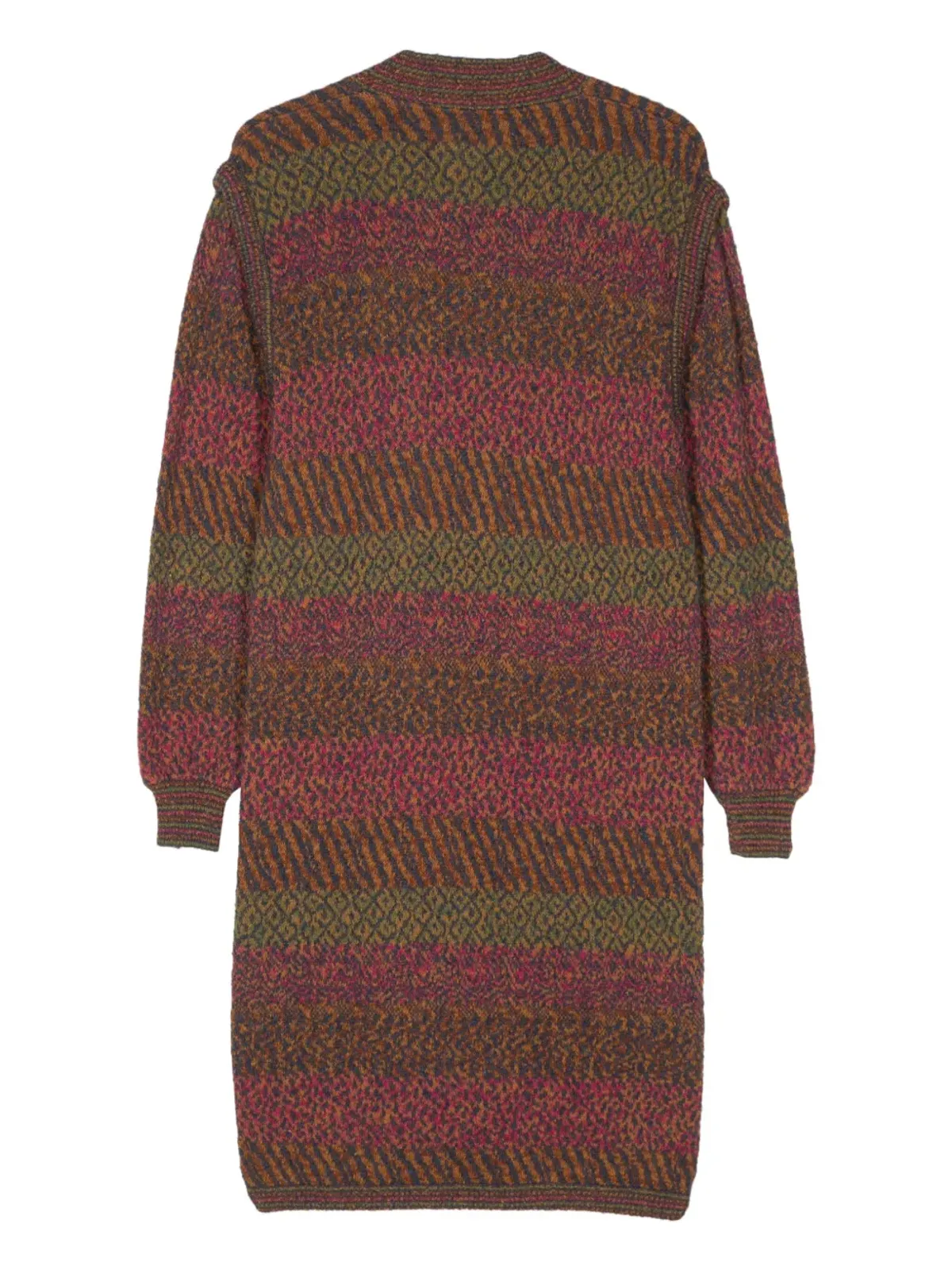 Missoni Pre-Owned 1980年代 細編みミディドレス ピンク - 画像2