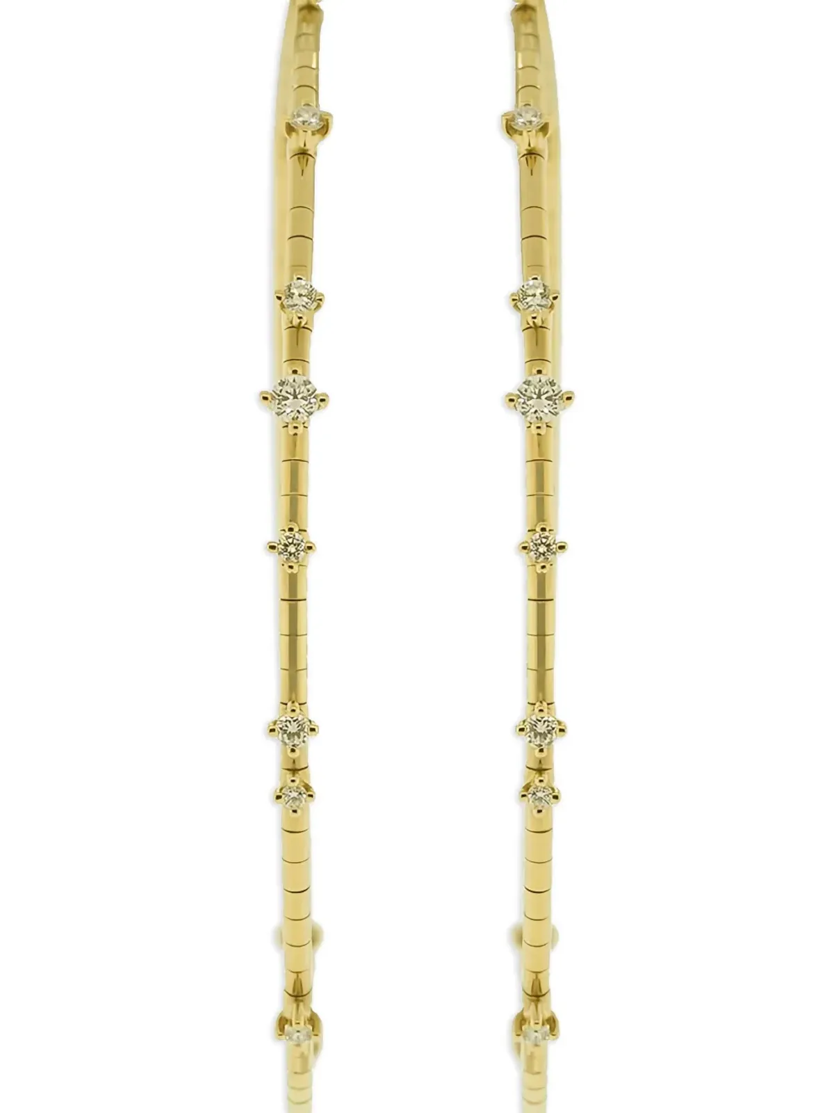 Mattia Cielo 18Kイエローゴールド リュジーダ ダイヤモンド フープピアス - 画像4