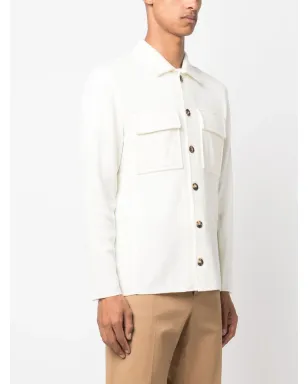 Lardini スプレッドカラー ウール シャツジャケット - サムネイル3