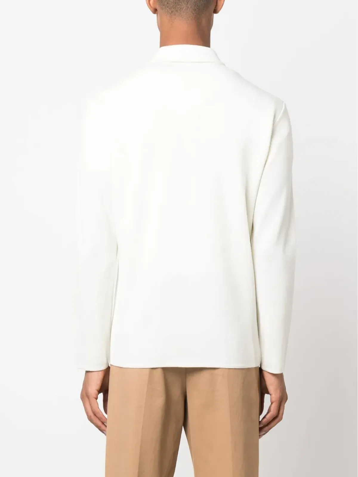 Lardini スプレッドカラー ウール シャツジャケット - 画像4