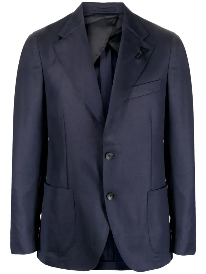 Lardini Lardini ブローチディテール シングルブレスト ブレザーの商品画像