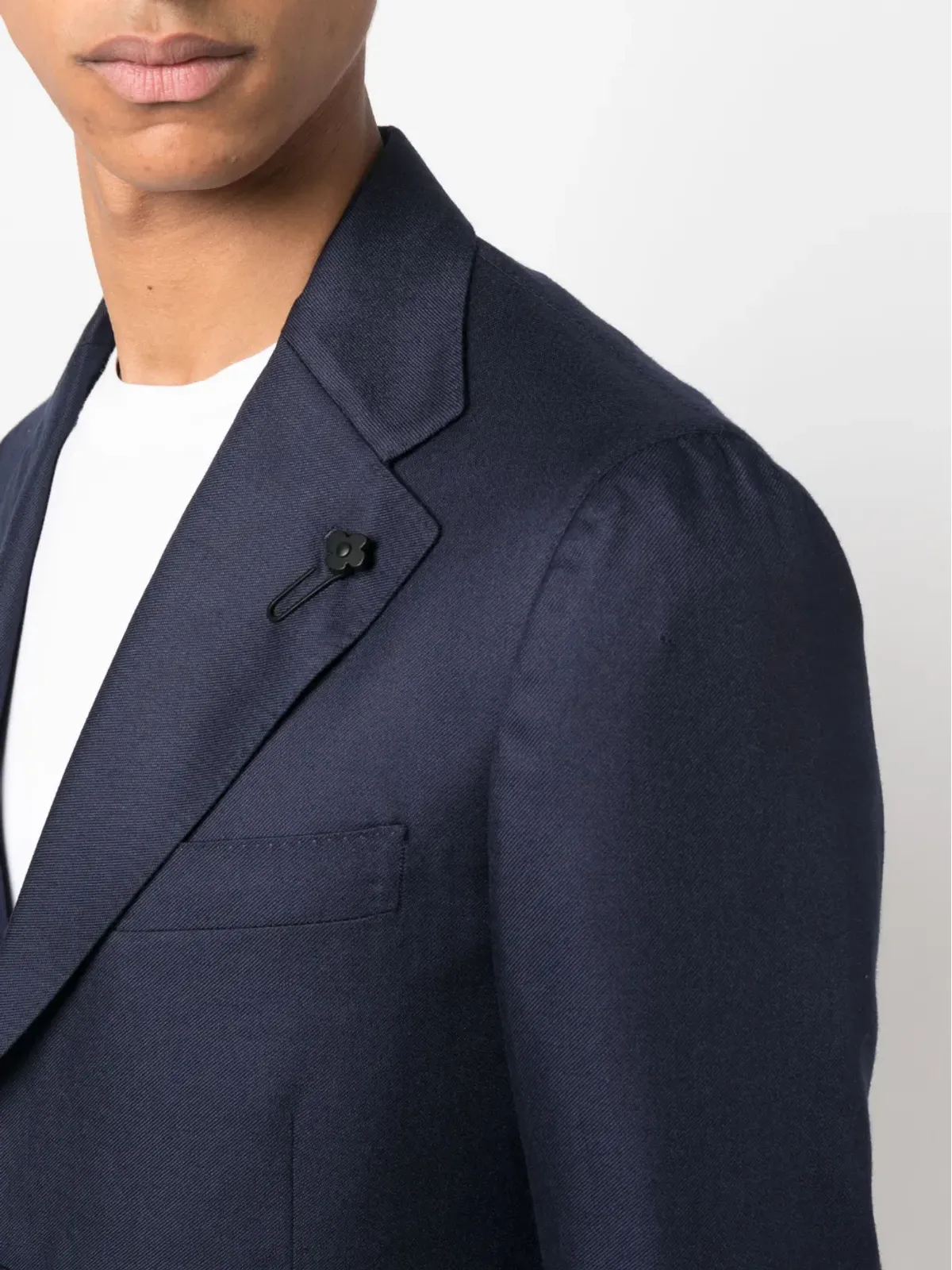 Lardini ブローチディテール シングルブレスト ブレザー - 画像5