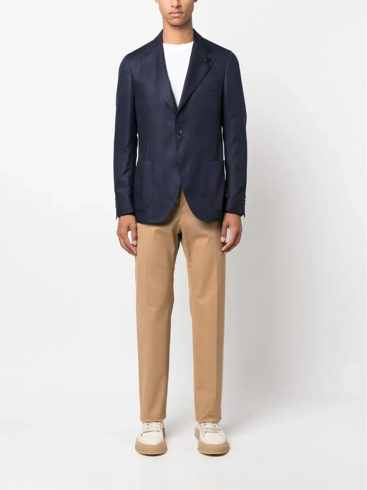 Lardini ブローチディテール シングルブレスト ブレザー - 画像2