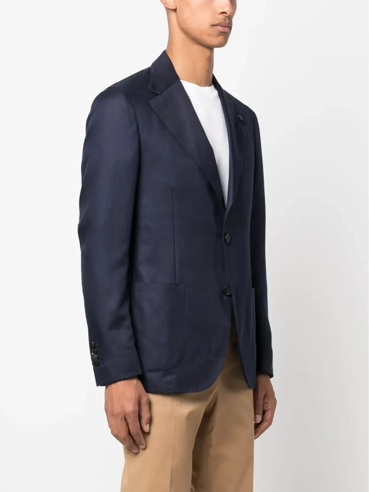 Lardini ブローチディテール シングルブレスト ブレザー - 画像3