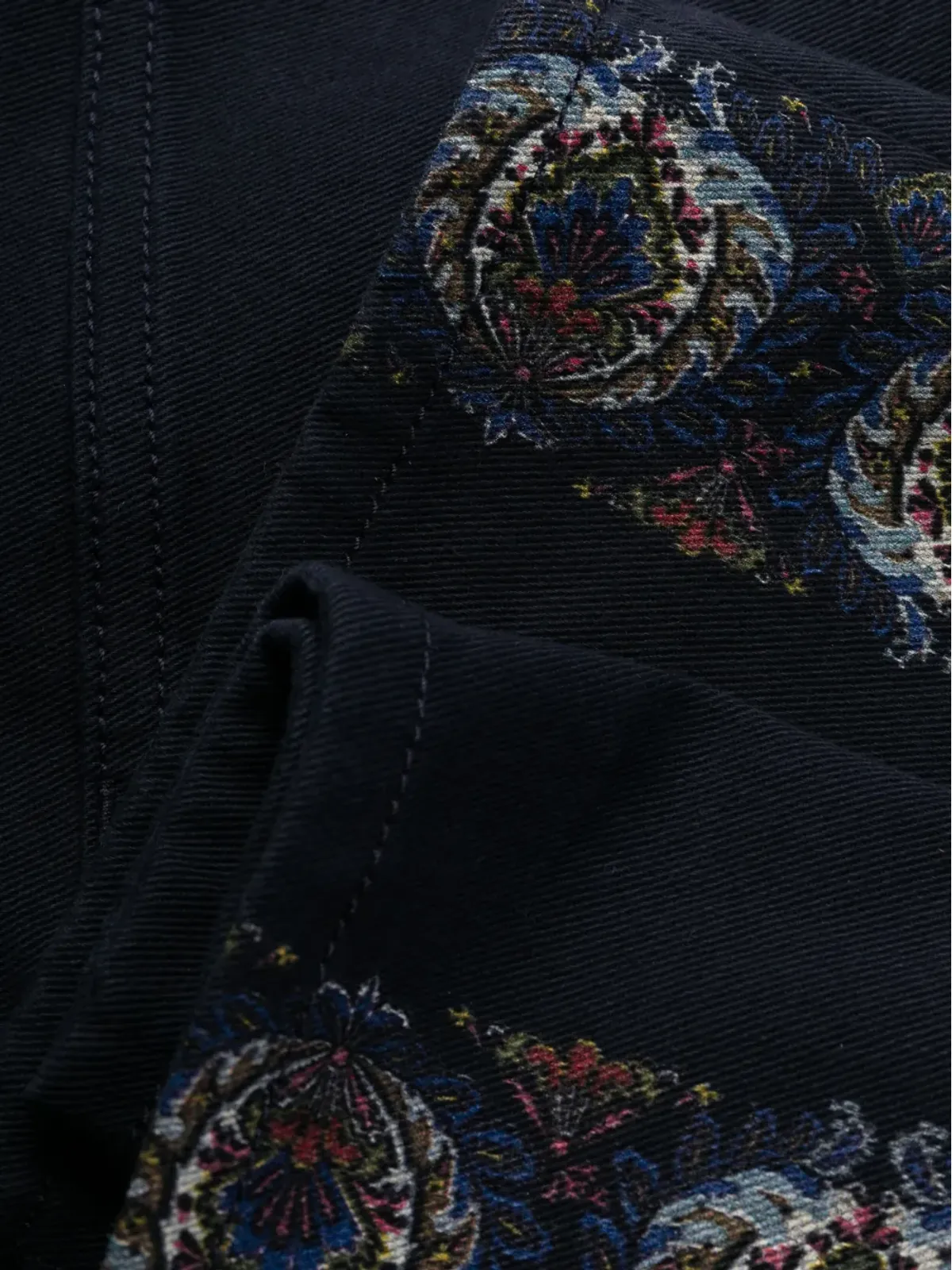 ETRO 花柄ストライプのストレートジーンズ - 画像5