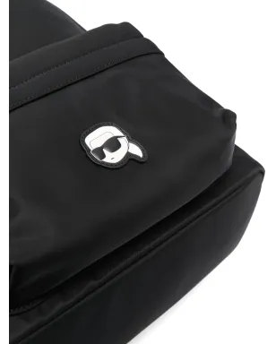 Karl Lagerfeld ロゴパッチ フェイクレザー バックパック - サムネイル4