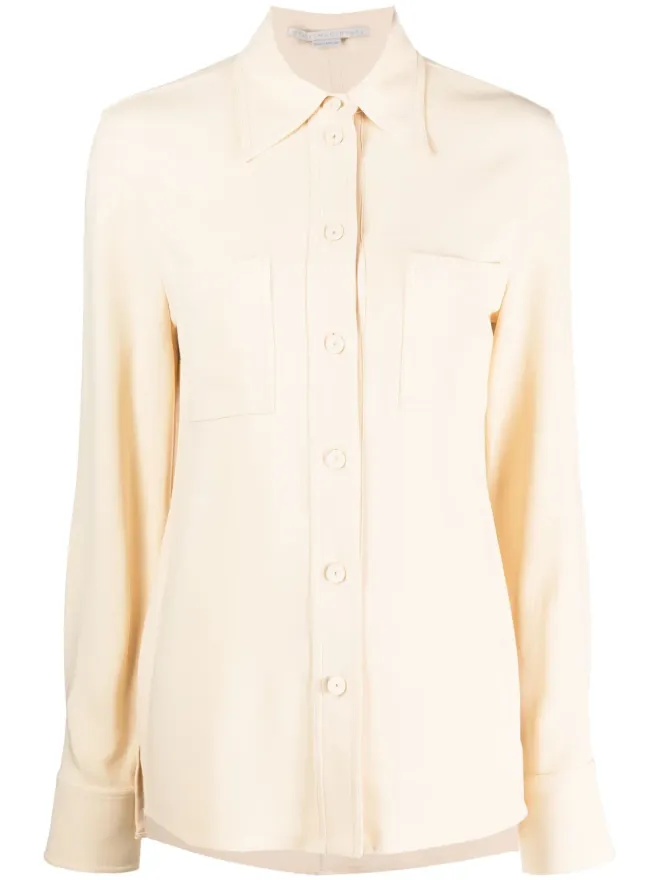 Stella McCartney Stella McCartney ポインテッドカラー ボタンアップシャツの商品画像