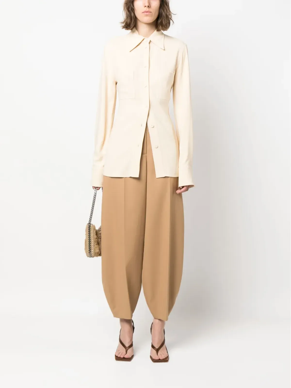Stella McCartney ポインテッドカラー ボタンアップシャツ - 画像2