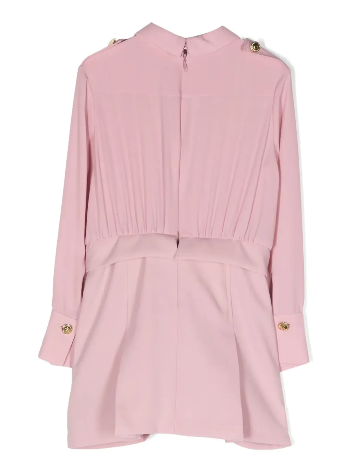Elisabetta Franchi La Mia Bambina プリーツディテールの長袖ドレス - 画像2