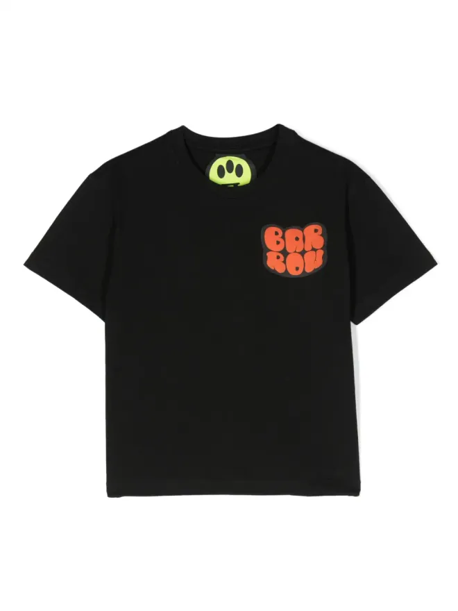 Barrow kids Barrow kids ロゴプリント クルーネック Tシャツ - ブラックの商品画像
