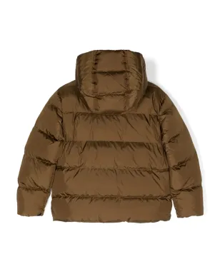 DSQUARED2 KIDS ロゴプリント入りパデッドフード付きジャケット - ブラウン - サムネイル2