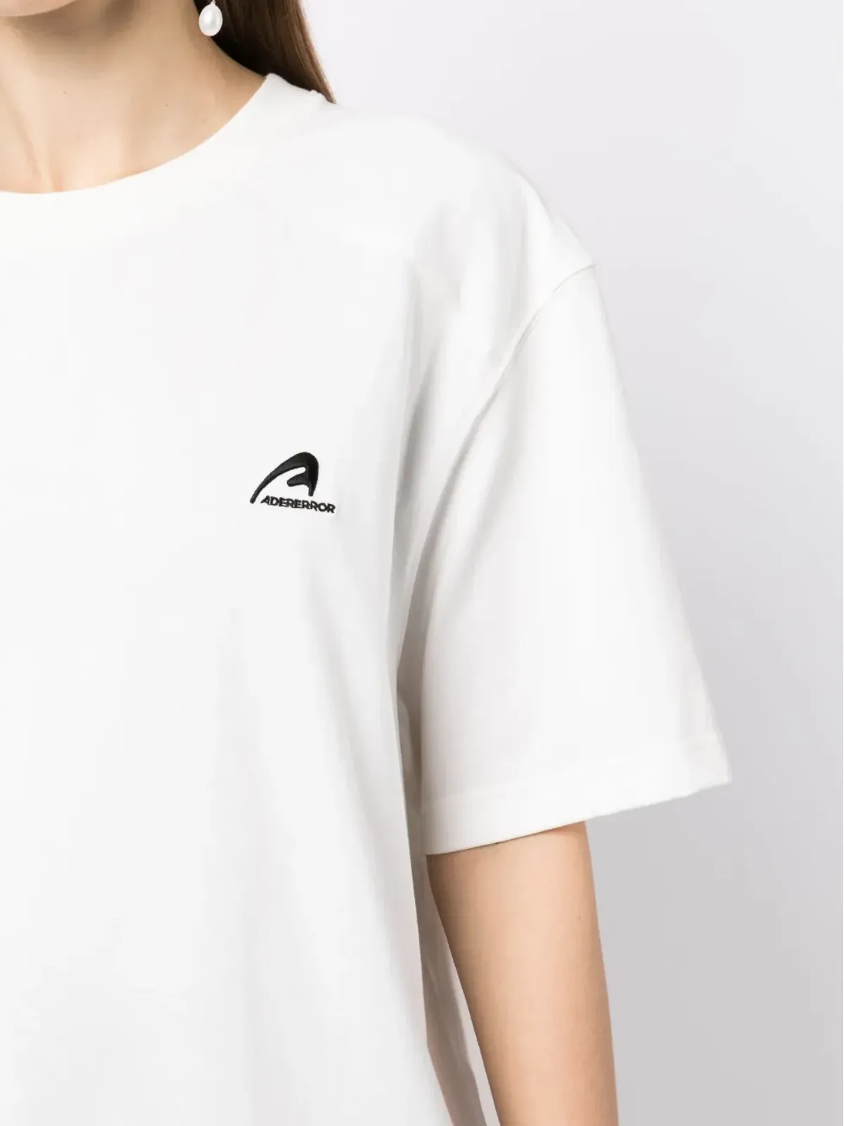 Ader Error 刺繍ロゴ コットン Tシャツ - 画像5
