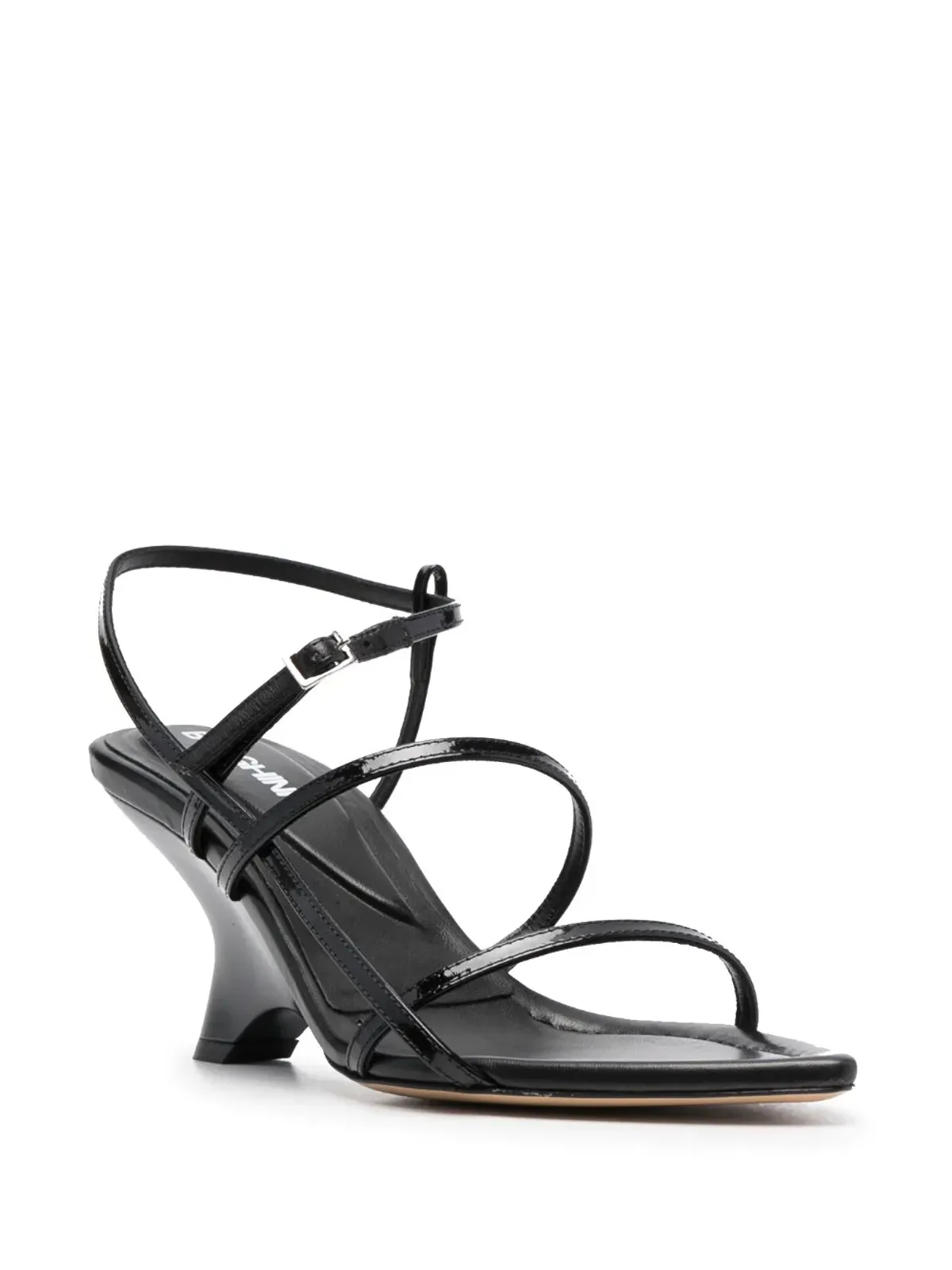 GIABORGHINI Gia26 70mm leather sandals - Black - 画像2