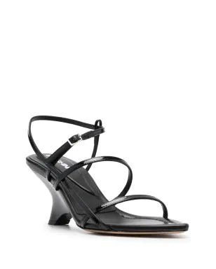 GIABORGHINI Gia26 70mm leather sandals - Black - サムネイル2