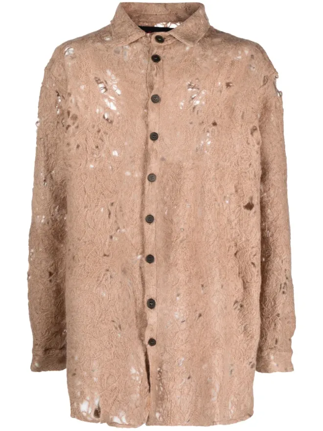 VITELLI VITELLI 切りっぱなし仕上げ 長袖シャツの商品画像