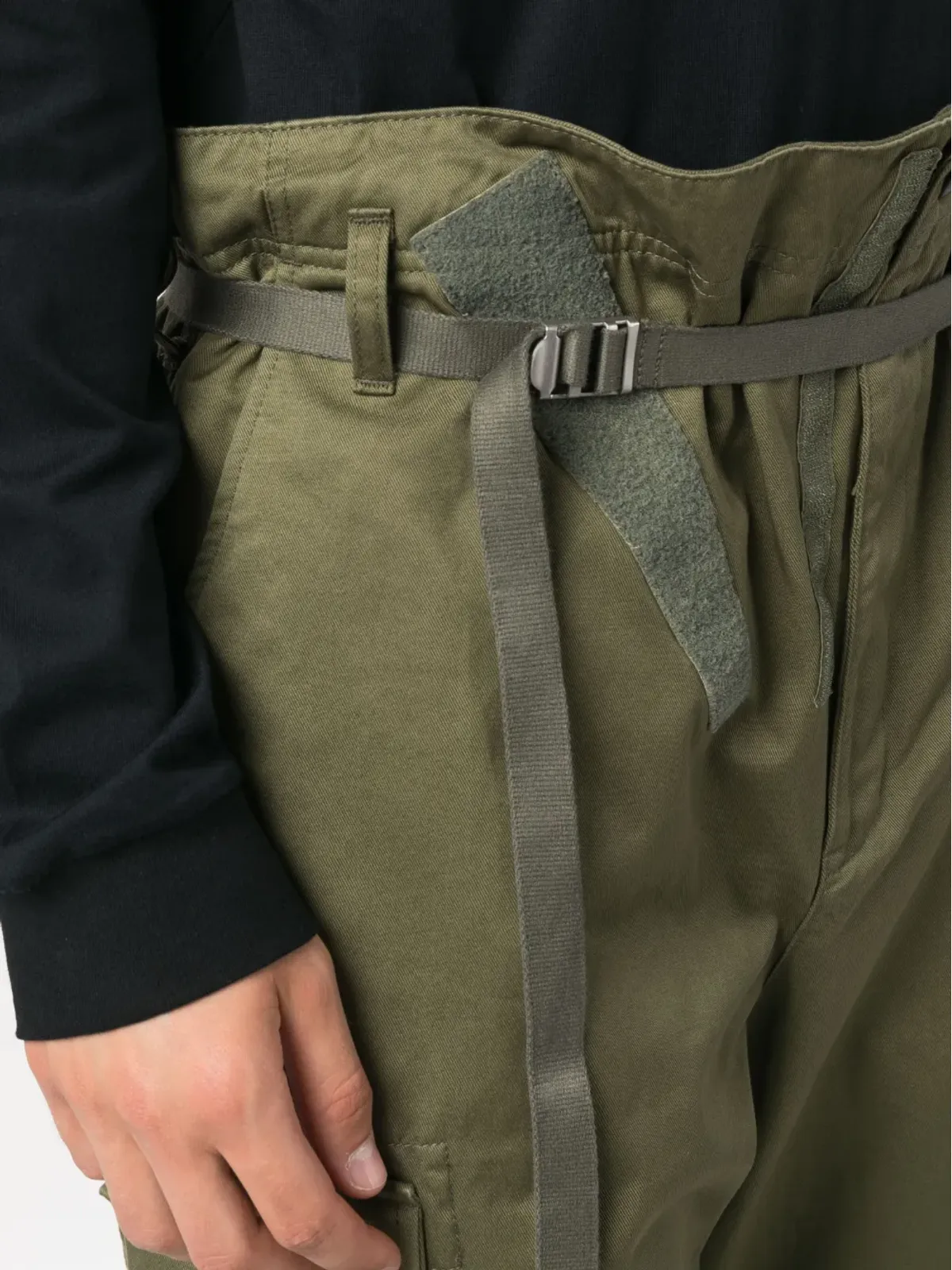 Comme des Garçons Homme ベルト付きテーパードカーゴパンツ - 画像5