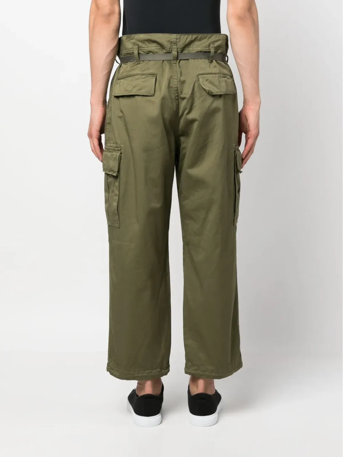 Comme des Garçons Homme ベルト付きテーパードカーゴパンツ - 画像4