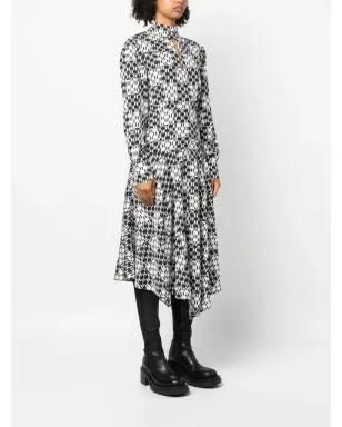 Karl Lagerfeld モノグラムジャカード・シルクドレス - ブラック - サムネイル3