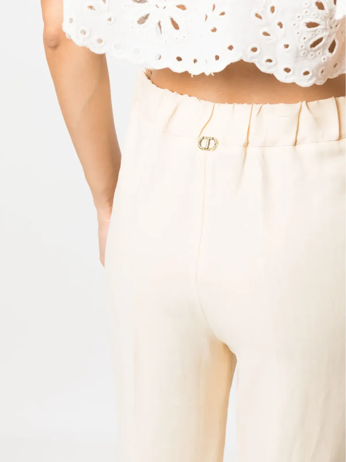 TWINSET ミッドライズ ワイドレッグパンツ - 画像5