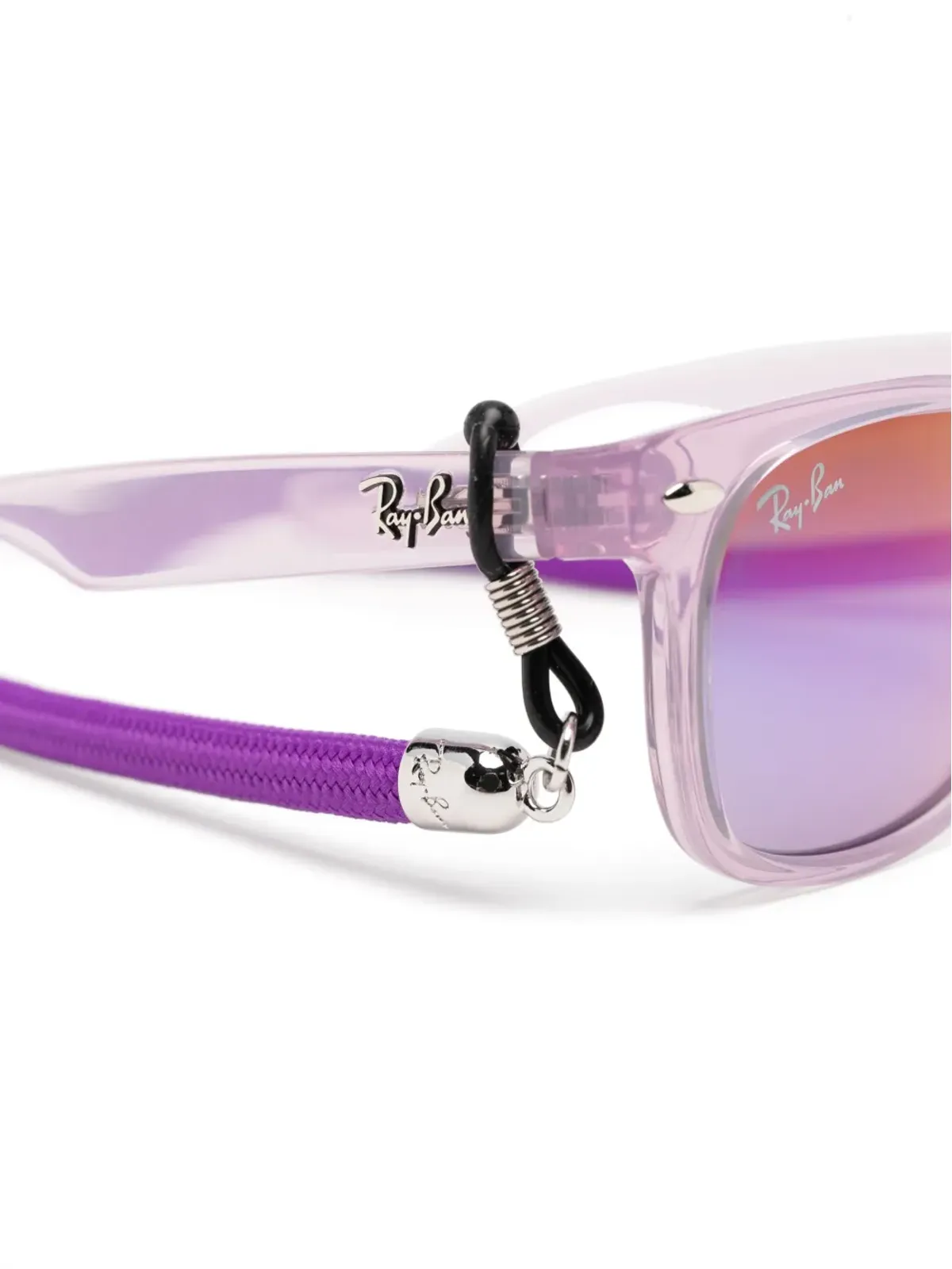RAY-BAN JUNIOR ネックストラップ付き長方形フレーム サングラス - 画像2