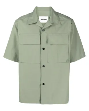 Jil Sander 半袖コットンシャツ - グリーン - サムネイル1