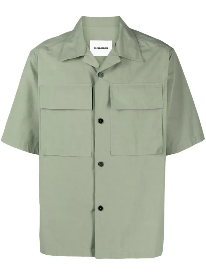 Jil Sander Jil Sander 半袖コットンシャツ - グリーンの商品画像