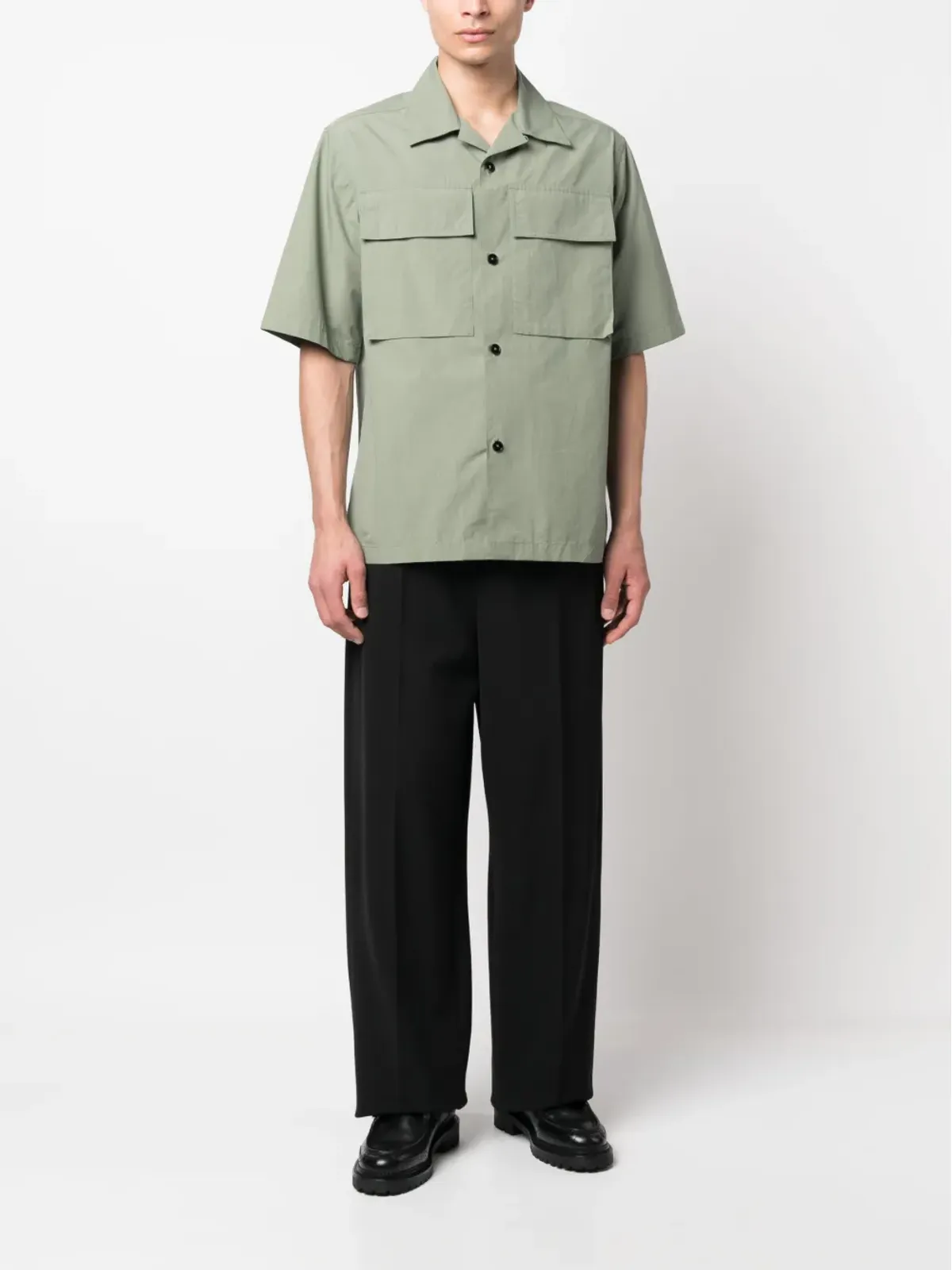 Jil Sander 半袖コットンシャツ - グリーン - 画像2